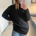 Michael Kors Oversized Turtleneck Tunic Sweater Black Medium