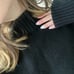 Michael Kors Oversized Turtleneck Tunic Sweater Black Medium