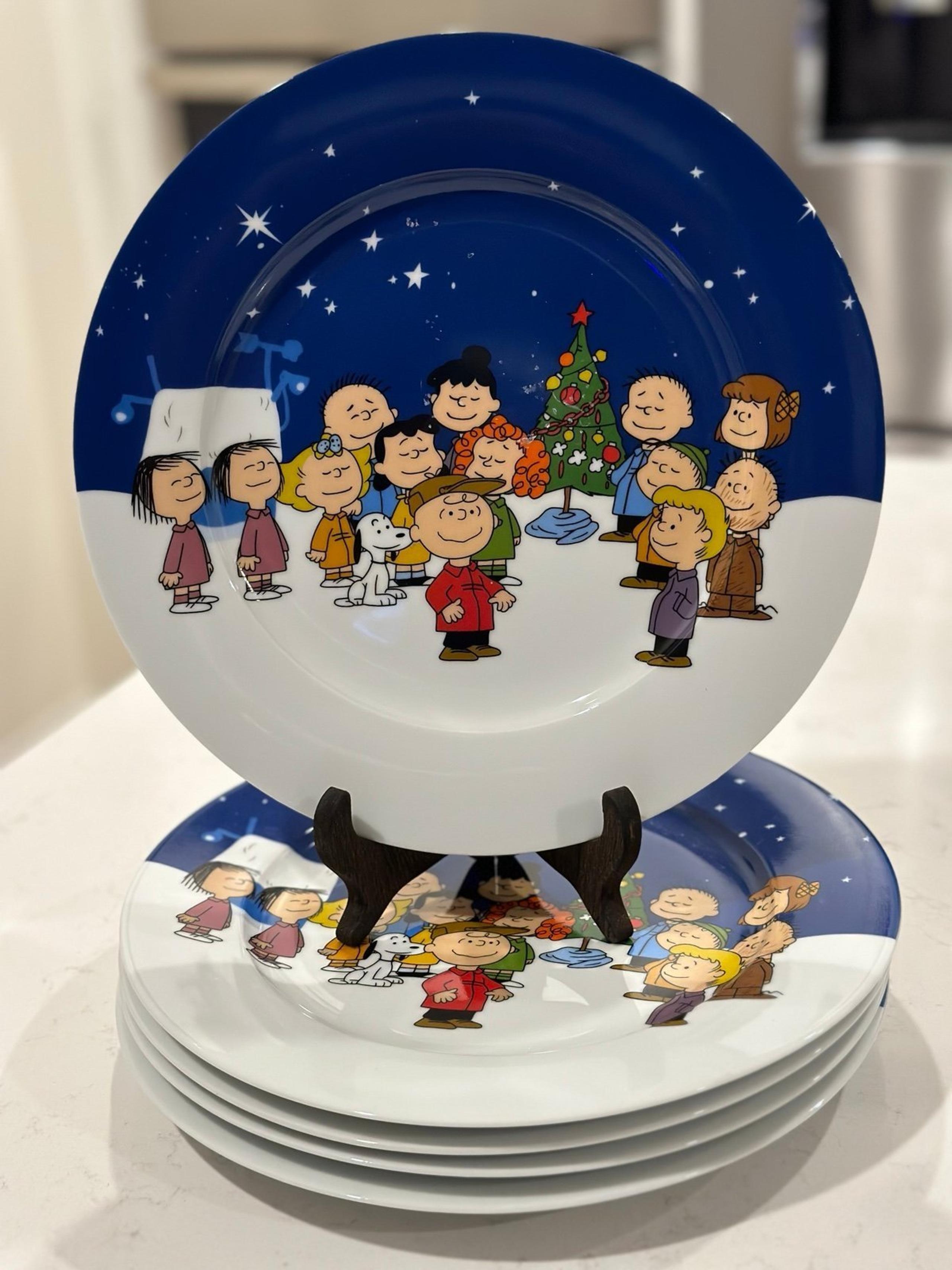 Peanuts Charlie Brown (10 piece) Ceramic christmas dinner and salad plates
