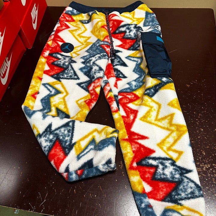 Jordan Mens Multicolor Essentials Mountainside Pockets Fleece Sweatpants Size L