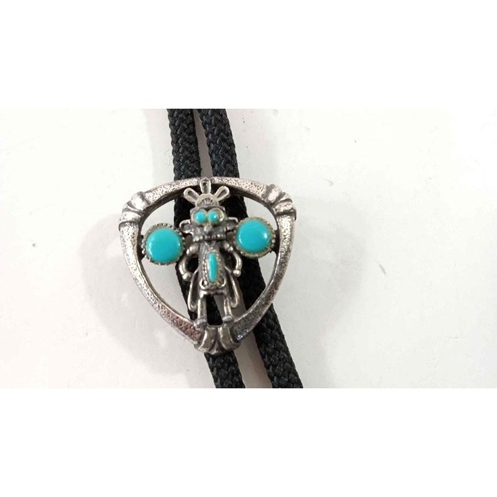Vintage Bolo Tie Native American Totem Figure Southwestern