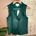 Skies Are Blue Dark Green Suede-Like Vest