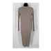 Enza Costa Womens Viscose Rib Cardigan Midi Long Sleeve Dress NEW Sz S Oatmeal