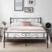 NEW Queen Bed Frame with Vintage Headboard & Footboard, Easy Assembly