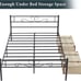 NEW Queen Bed Frame with Vintage Headboard & Footboard, Easy Assembly
