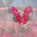 Rare Rose Crystal Bikini Panty Mesh Lace Floral Small