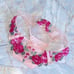 Rare Rose Crystal Bikini Panty Mesh Lace Floral Small