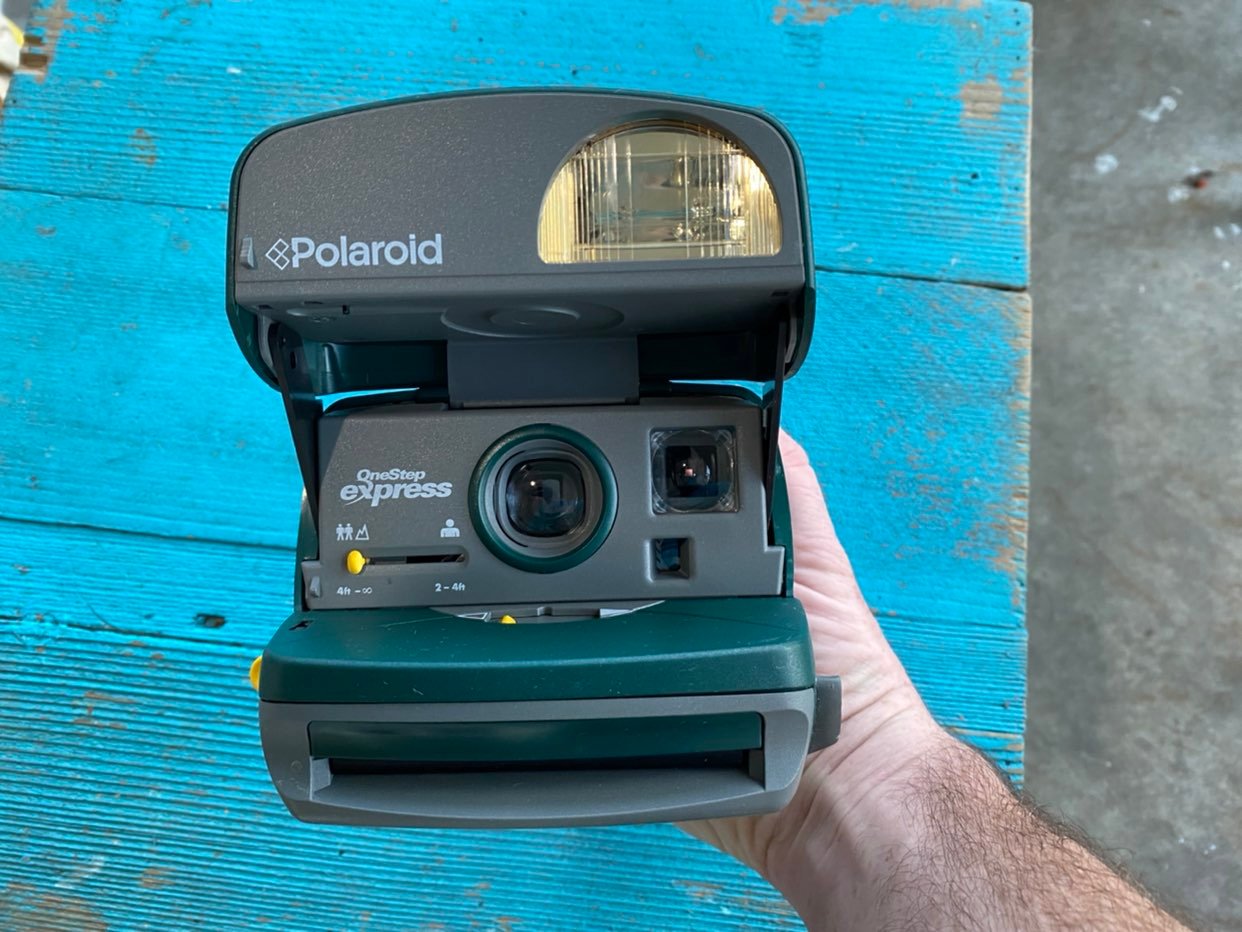 Vintage Green Polaroid One Step Express Instant Camera