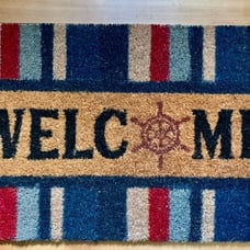 Nautical doormat coconut natural fiber