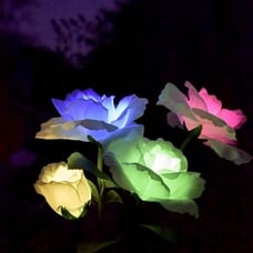 Solar Garden Lights - Newest Version Solar Lights Outdoor, 7-Color Change
