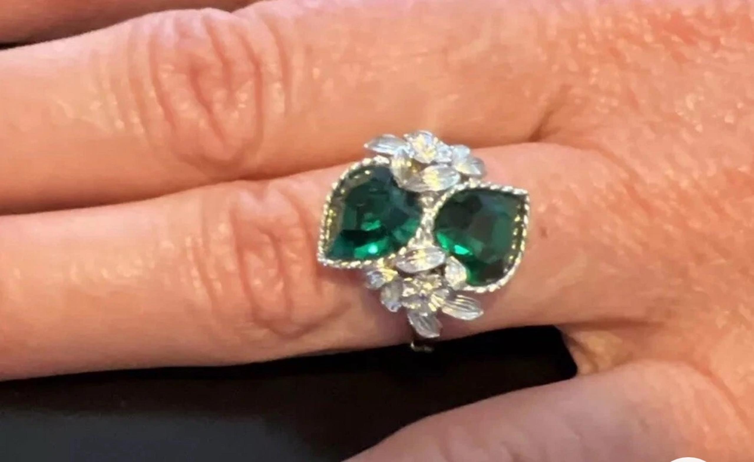 Vintage Sarah Coventry Hearts Adjustable Ring
