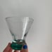 Vintage pale blue & green teal aqua cocktail cordial stemless glasses
