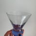 Vintage pale blue & green teal aqua cocktail cordial stemless glasses