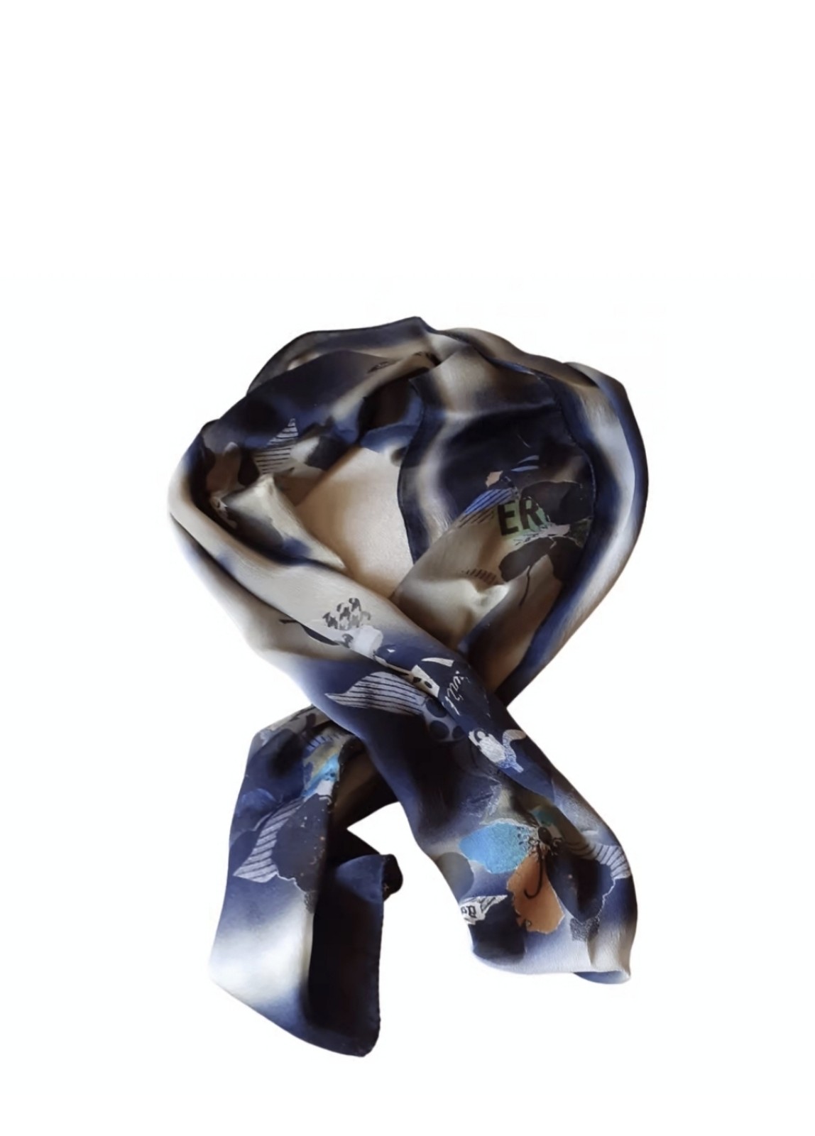 JOHN GALIANO SILK SCARF VINTAGE WITH AUTHENTICATION LETTER
