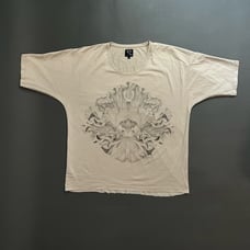 Alexander Mcqueen Batwing Cut Archive Designer Mainline Rare Floral Print Tee