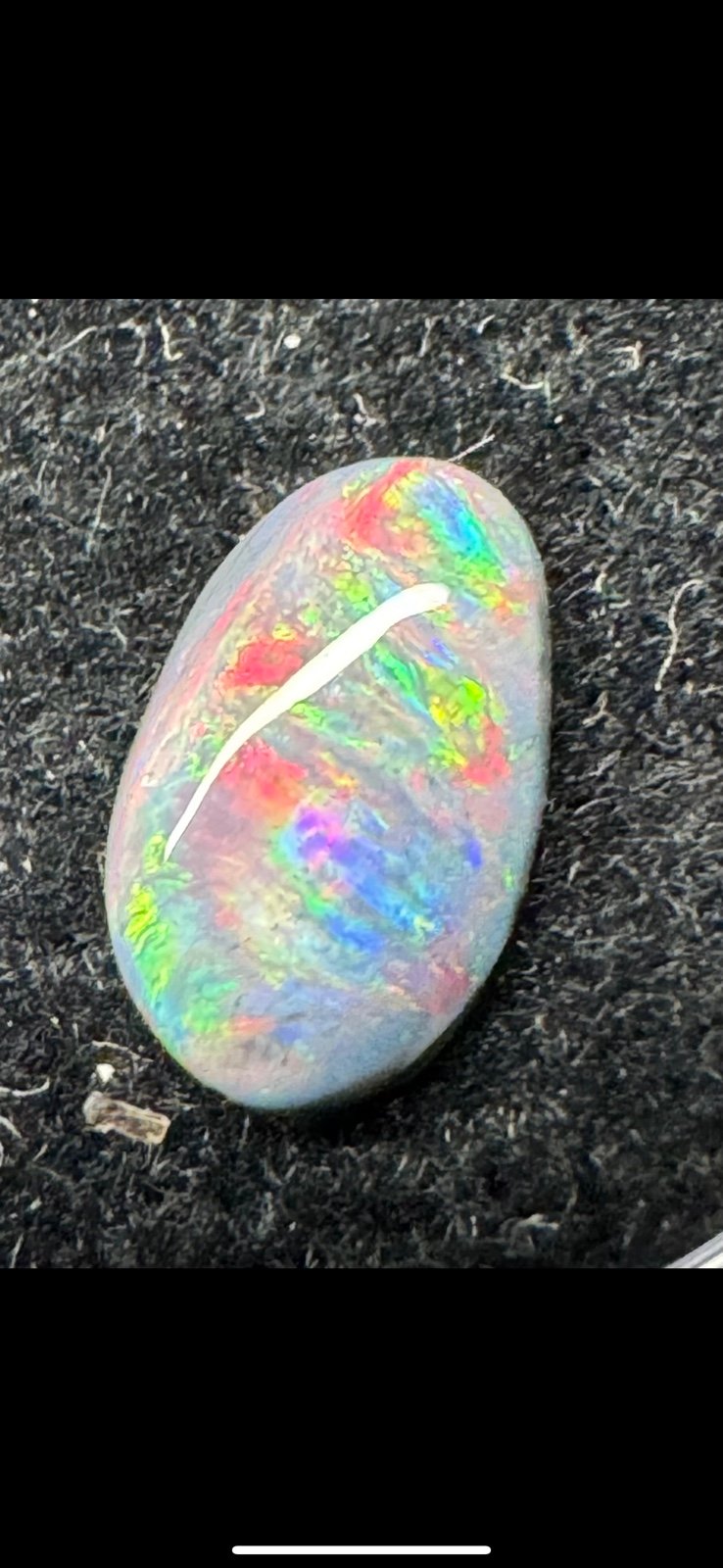 SOLID NATURAL GEM BLACK OPAL FROM LIGHTNING RIDGE AUSTRALIA RARE PATTERN