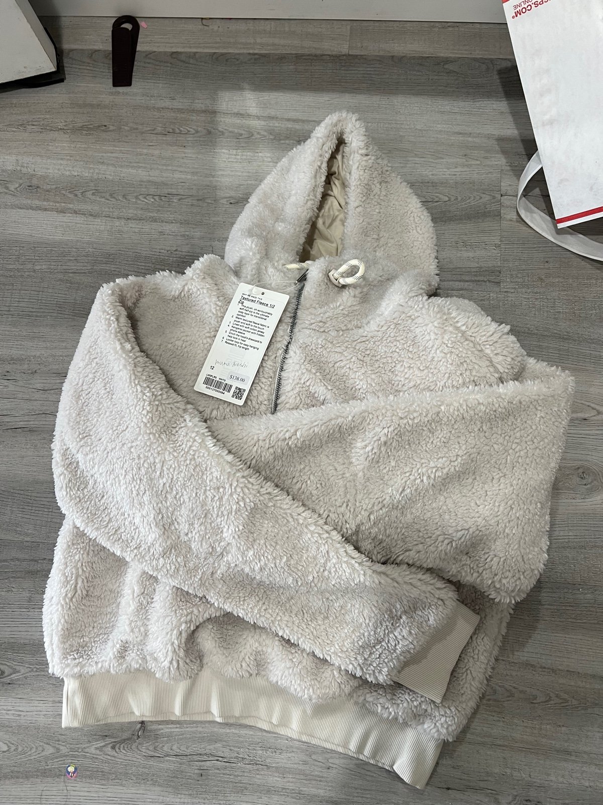 Lululemon textured fleece half zip hoddie