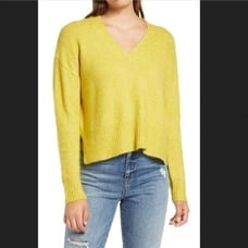 Dreamers By Debut High/Low V-Neck Sweater Size XS