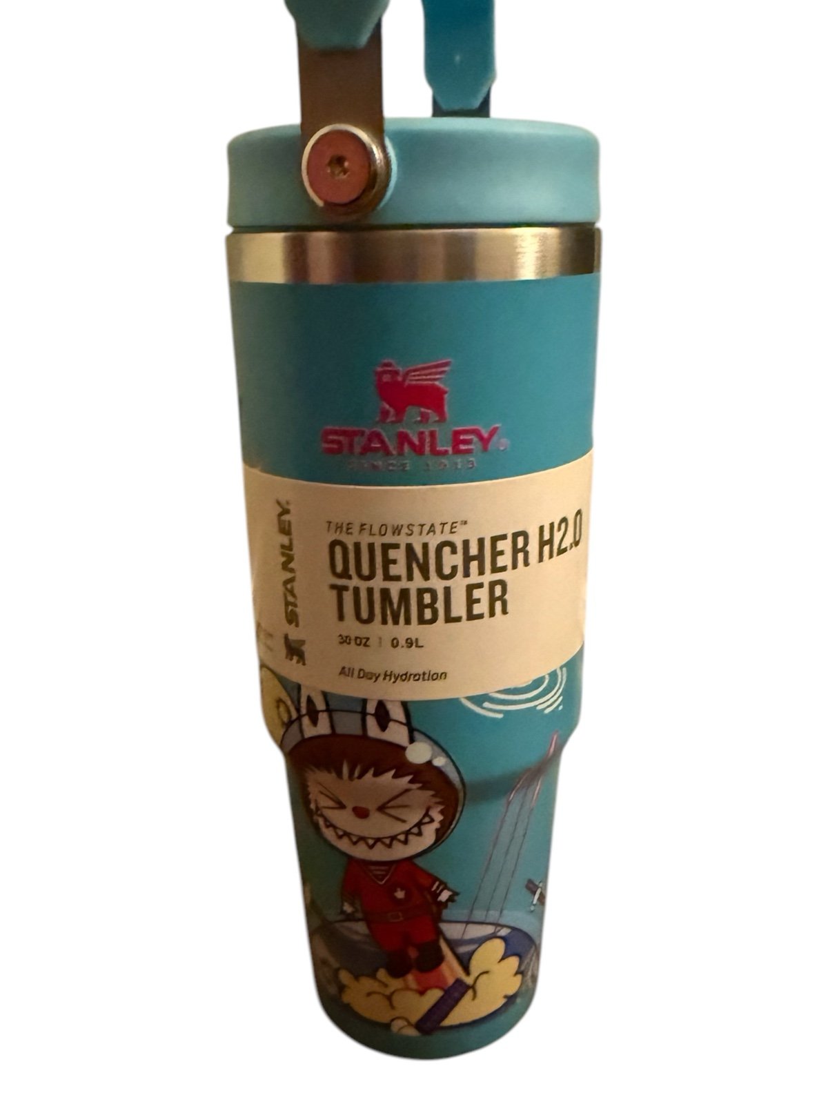 Labubu Stanley blue, new in the box. H20 tumbler. 30 oz.