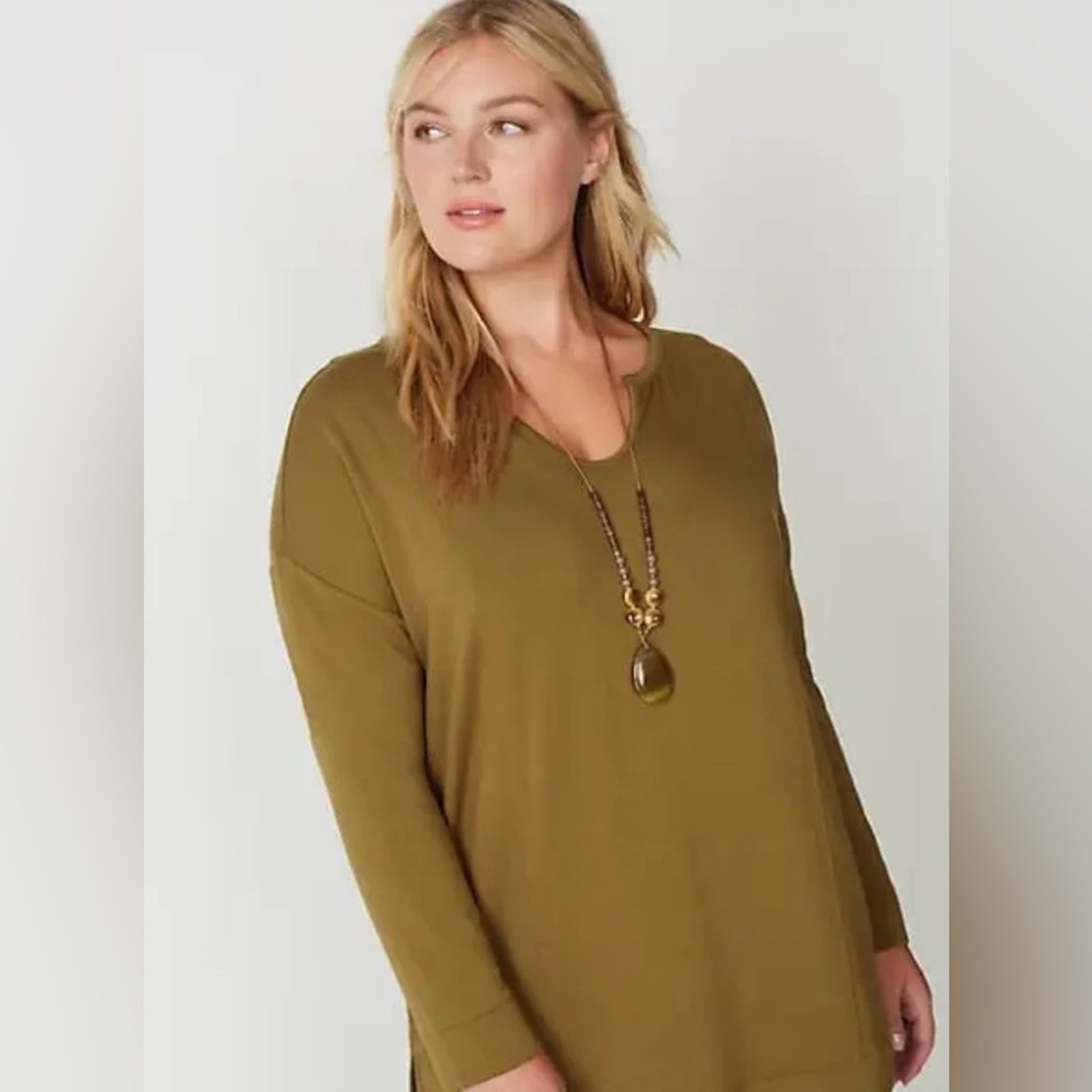 NWT J. Jill Pure Jill Tranquility Fleece Scoop-Neck Tunic Pullover Sweater XL