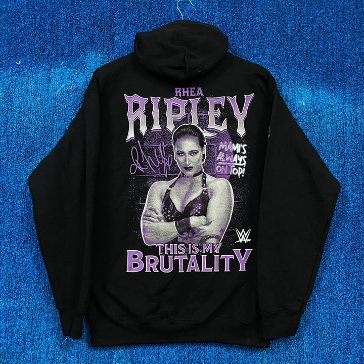 Rhea Ripley This is My Brutality WWE Promo Zip-Up Hoodie M