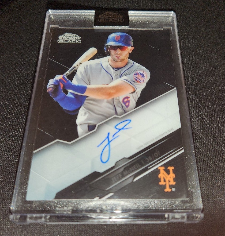 2020 Jeff McNeil Auto! Topps Chrome Black Auto! New York Mets!