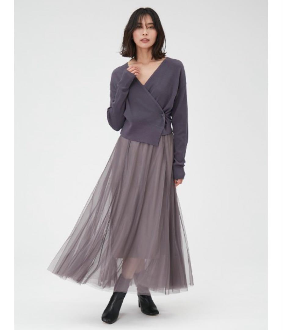 FRAY I.D Tulle Skirt Knit Dress