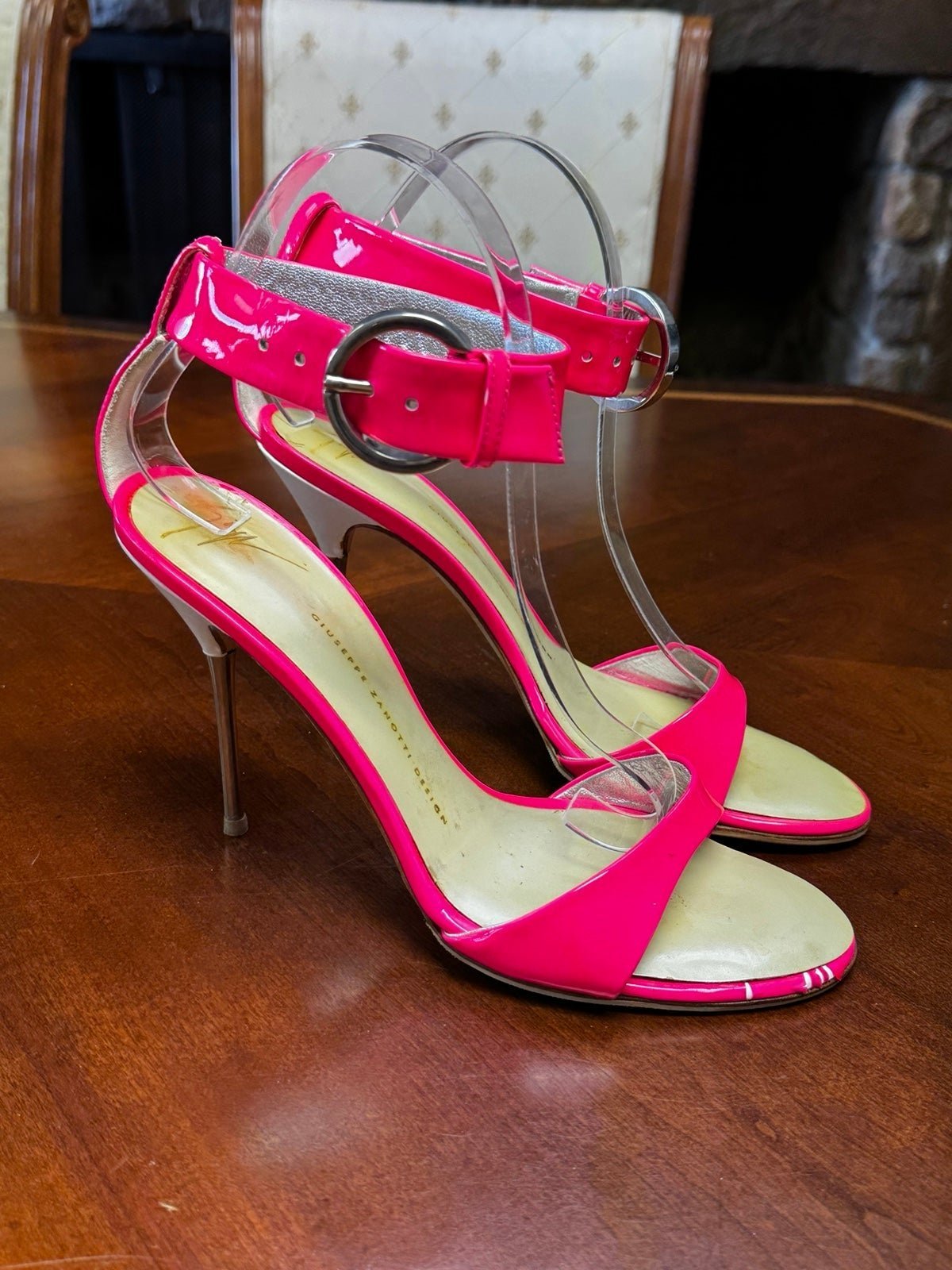Cute Giuseppe Zanotti Barbie Pink Stiletto Sandals EU 39 New Vibram Sole