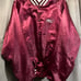 Vintage King Louie Pro Fit Satin Snap Up Maroon Bomber Jacket Size Large
