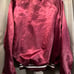 Vintage King Louie Pro Fit Satin Snap Up Maroon Bomber Jacket Size Large