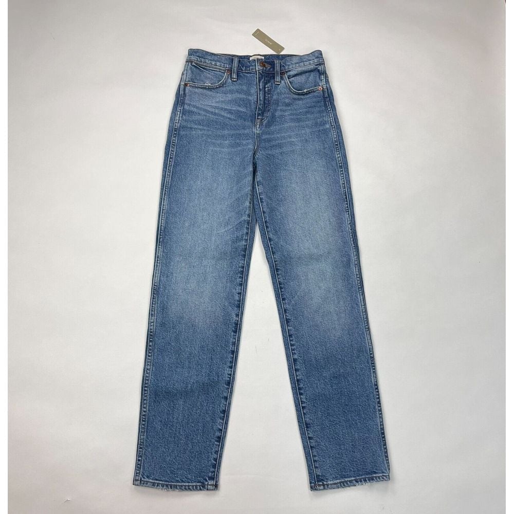 J Crew Stovepipe Straight Jeans Women 26 NWT Stretch Cotton Pockets Blue AQ814