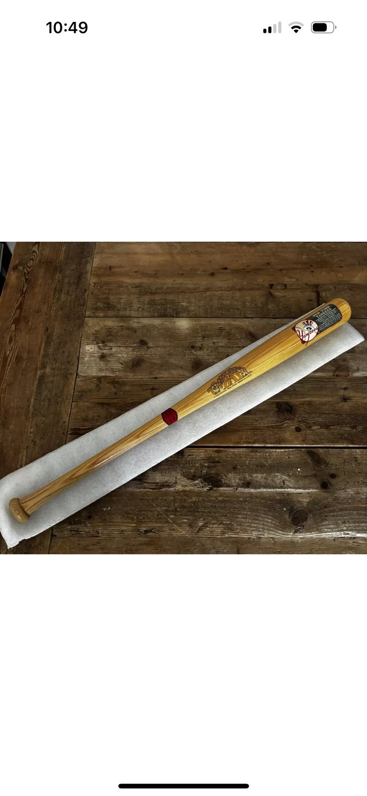 Vintage 80s Cooperstown MLB Team Series New York Yankees Limited Edition Bat 19