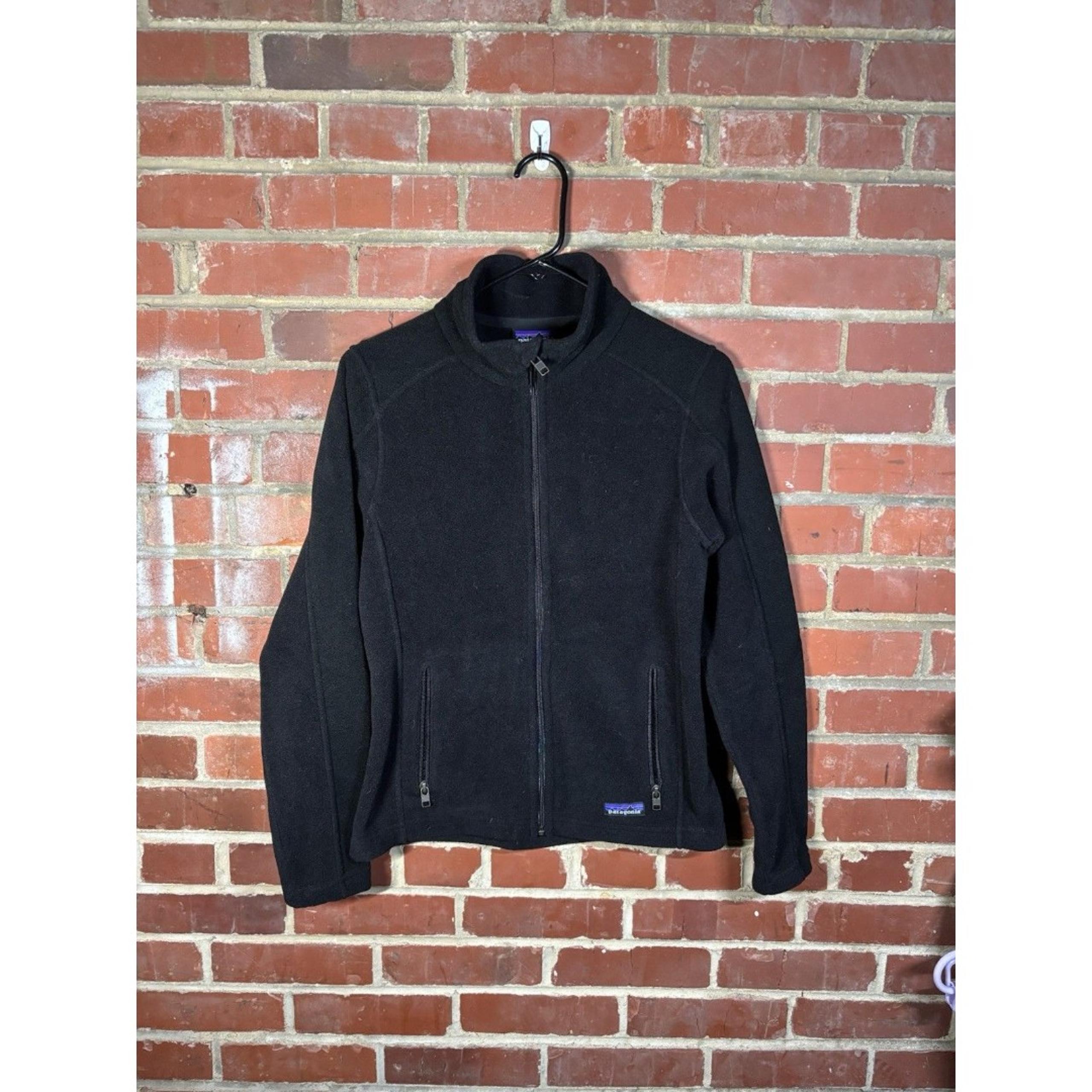 Patagonia Sweater Black Synchilla Full Zip Long Sleeve Fleece Womens Small