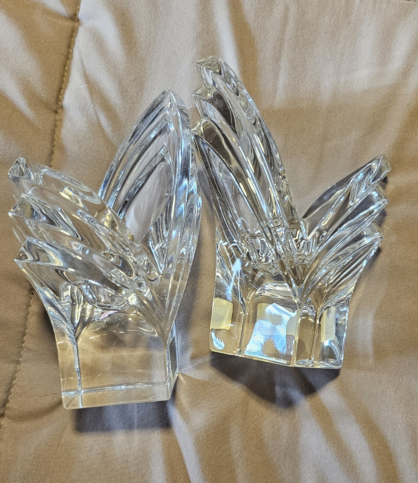 Pair of crystal decor/candle holders