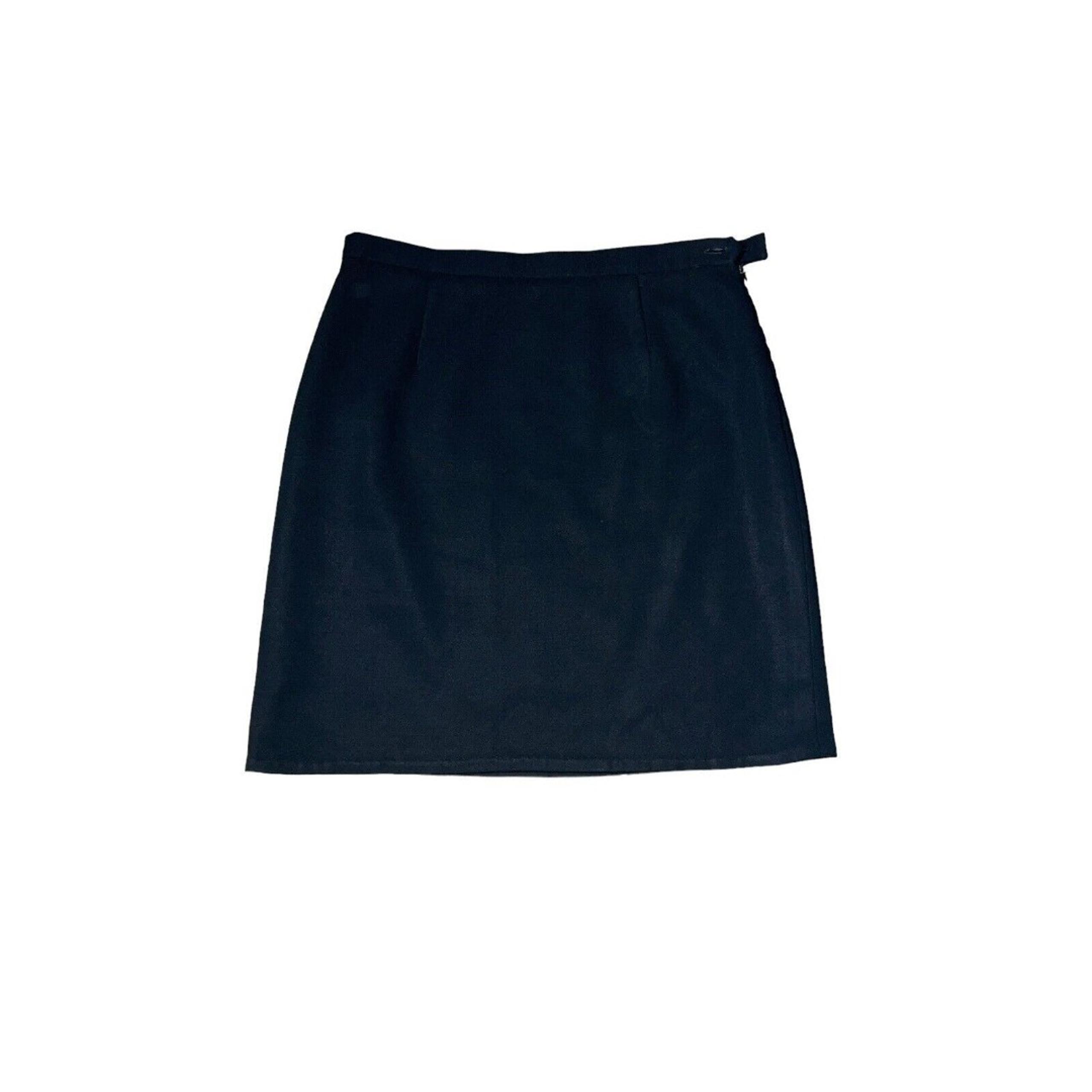 Moschino Cheap and Chic Classic Black Wool Midi Pencil Skirt Size US 14 IT 48