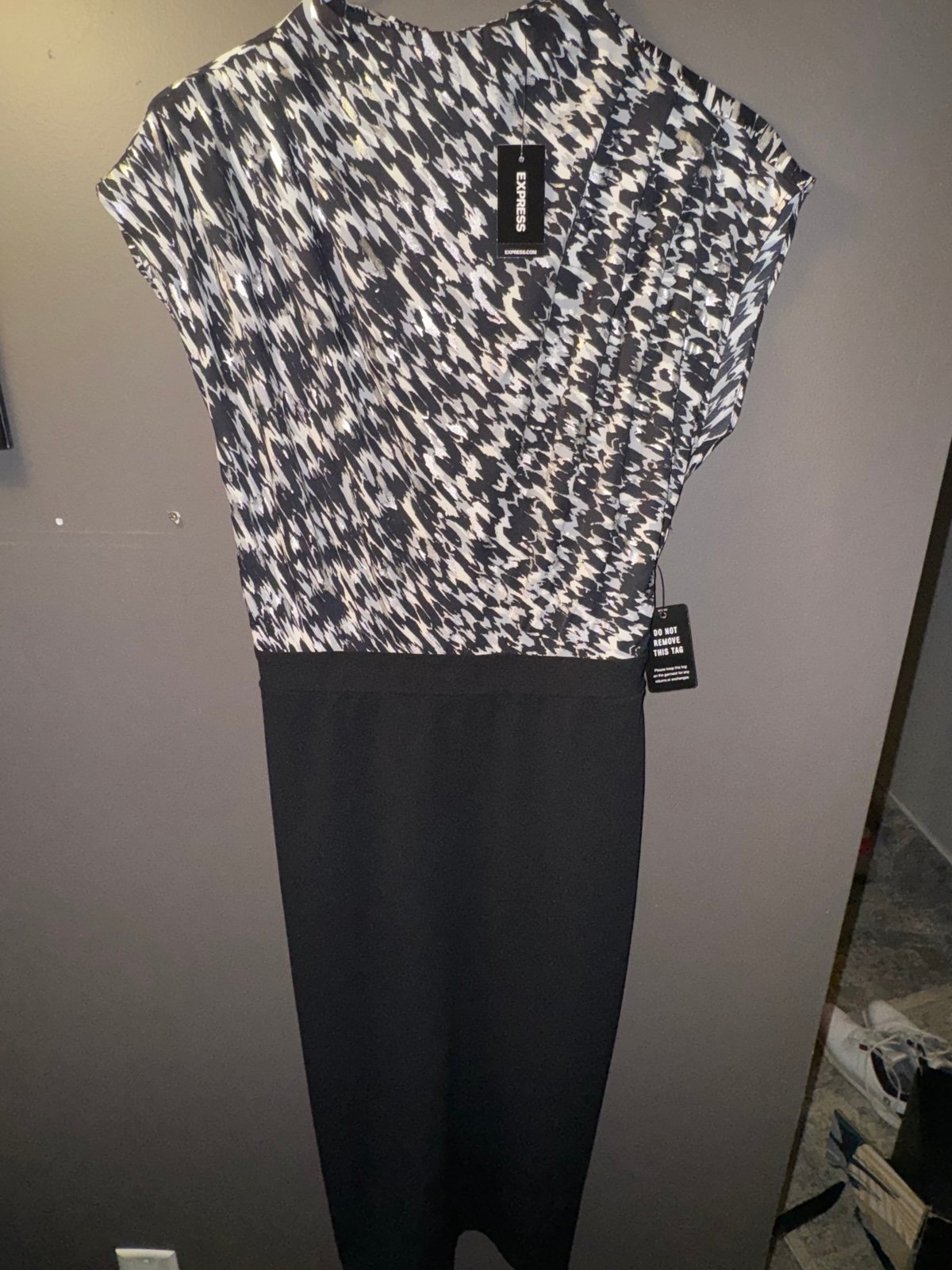 NWT Express Draped Mock Neck dress size xs