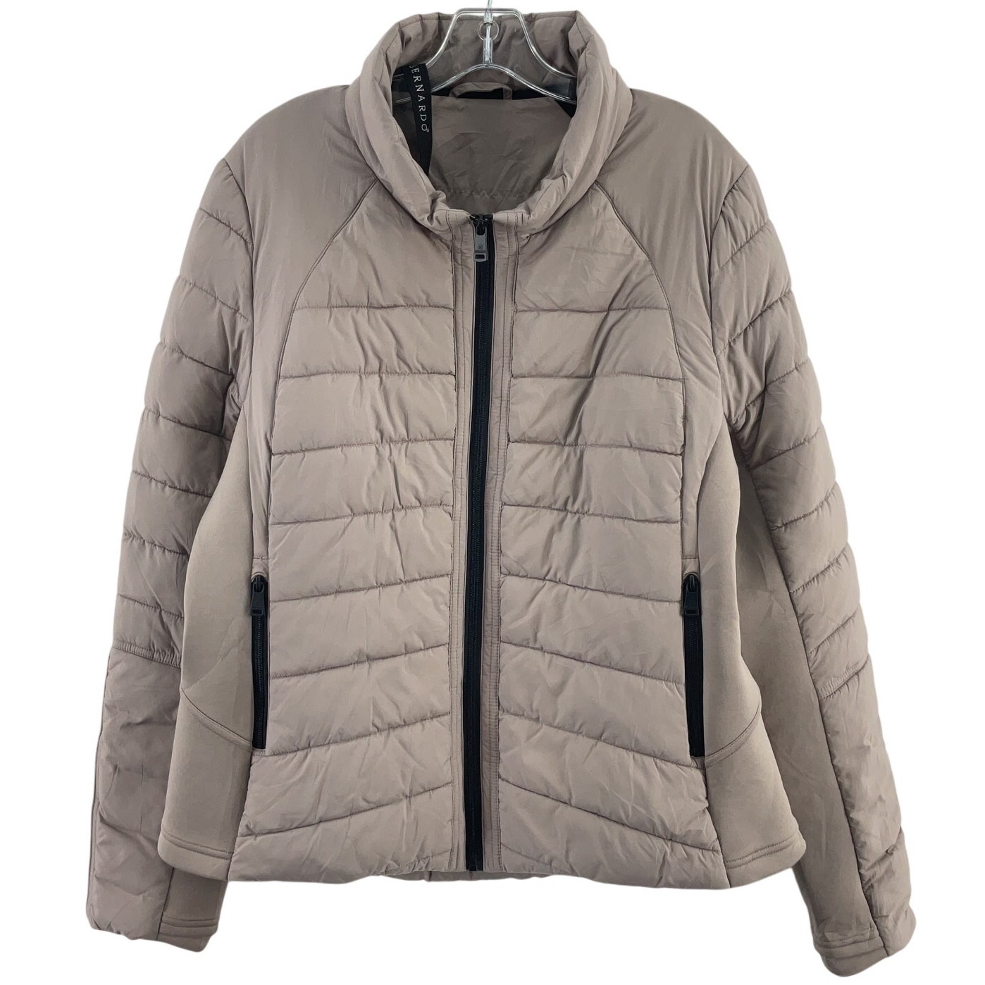 Bernardo Taupe Polyester Puffer Jacket Women’s Plus Size XL Preowned