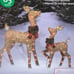 NIB 2 3D LED Glittering Deer Doe & Fawn Yard Display