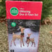 NIB 2 3D LED Glittering Deer Doe & Fawn Yard Display