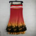 Diane Von Furstenberg 2 Strapless Ruffled Layer Mini Dress Sunset Safari Print