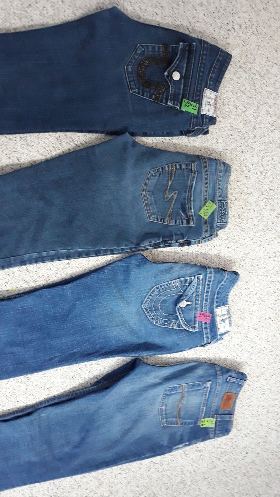 Size 31 True Religion, Silver, Bke