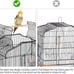 41-inch Open Top Medium Bird Cages for Parakeets Finches Canaries Lovebirds Smal