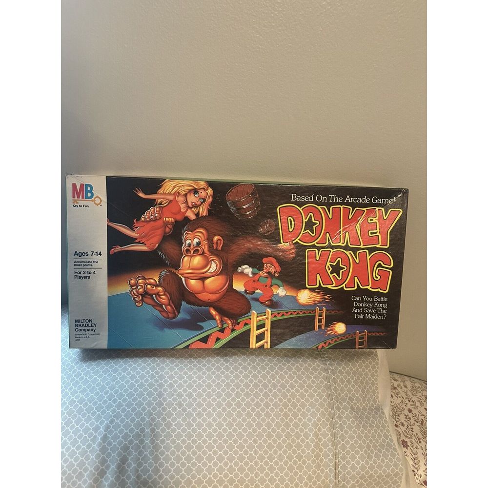 Vintage 1982 MB Milton Bradley Donkey Kong Board Game READ