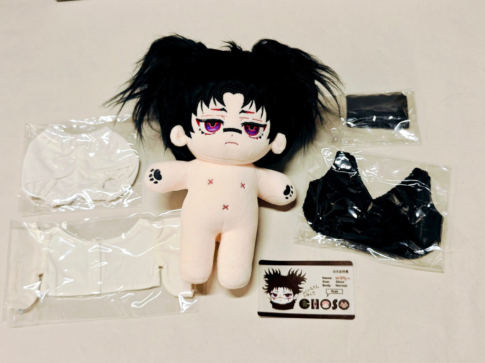 Jujutsu Kaisen Choso Custom Made 20cm Doll w. Skeleton and Clothes Poseable New!
