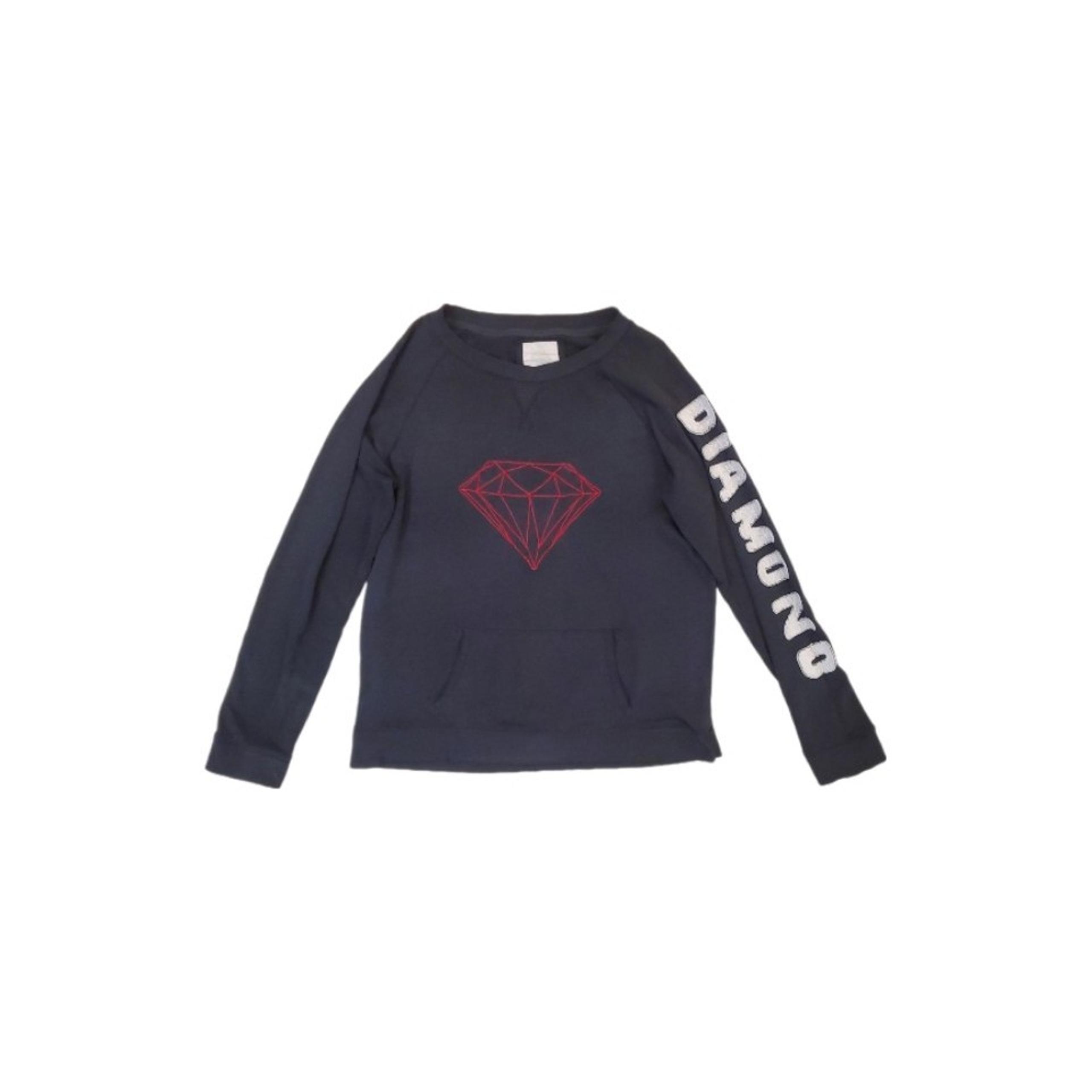 Diamond Supply Co. Men's Navy Blue Diamond Logo Long Sleeve Shirt Large