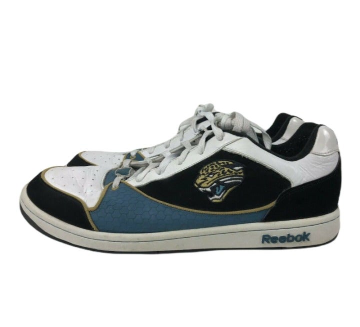 Vintage REEBOK JACKSONVILLE JAGUARS Mens SNEAKERS Embroidered Leather US14