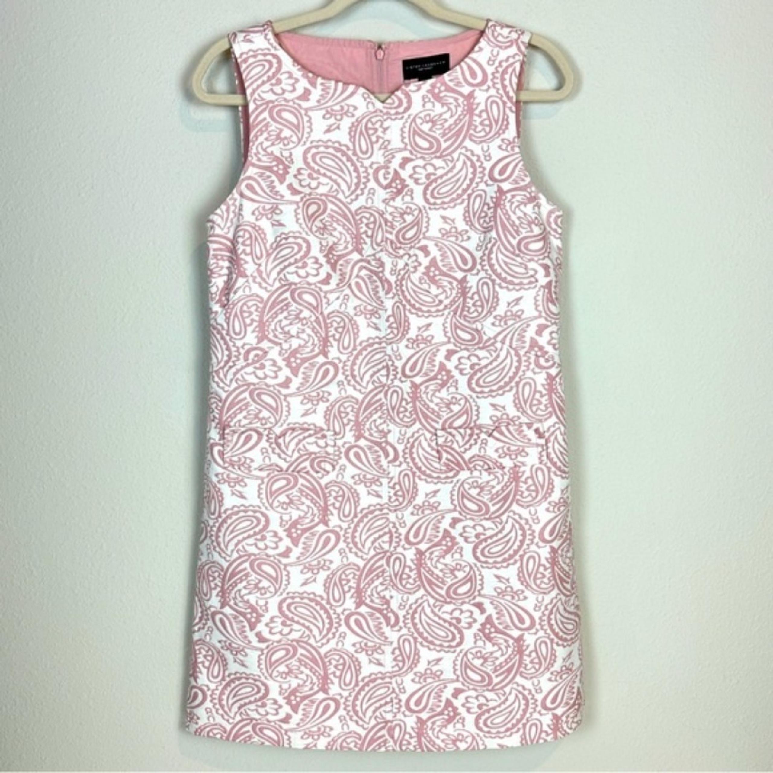 Victoria Beckham for Target Pink White Sleeveless Shift Dress S