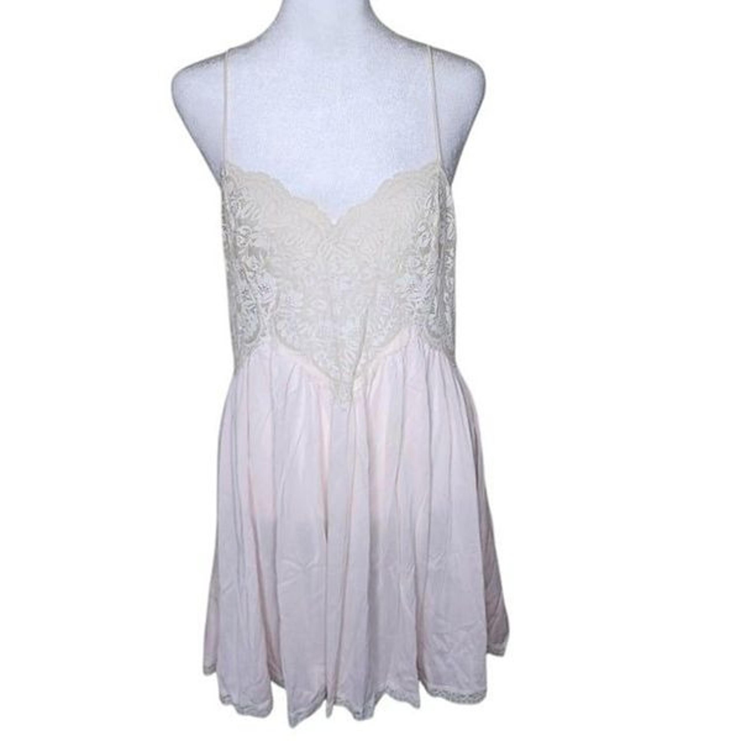 Vintage 60s Miss Elaine Peignoir Chemise Robe Set Womens L Pink