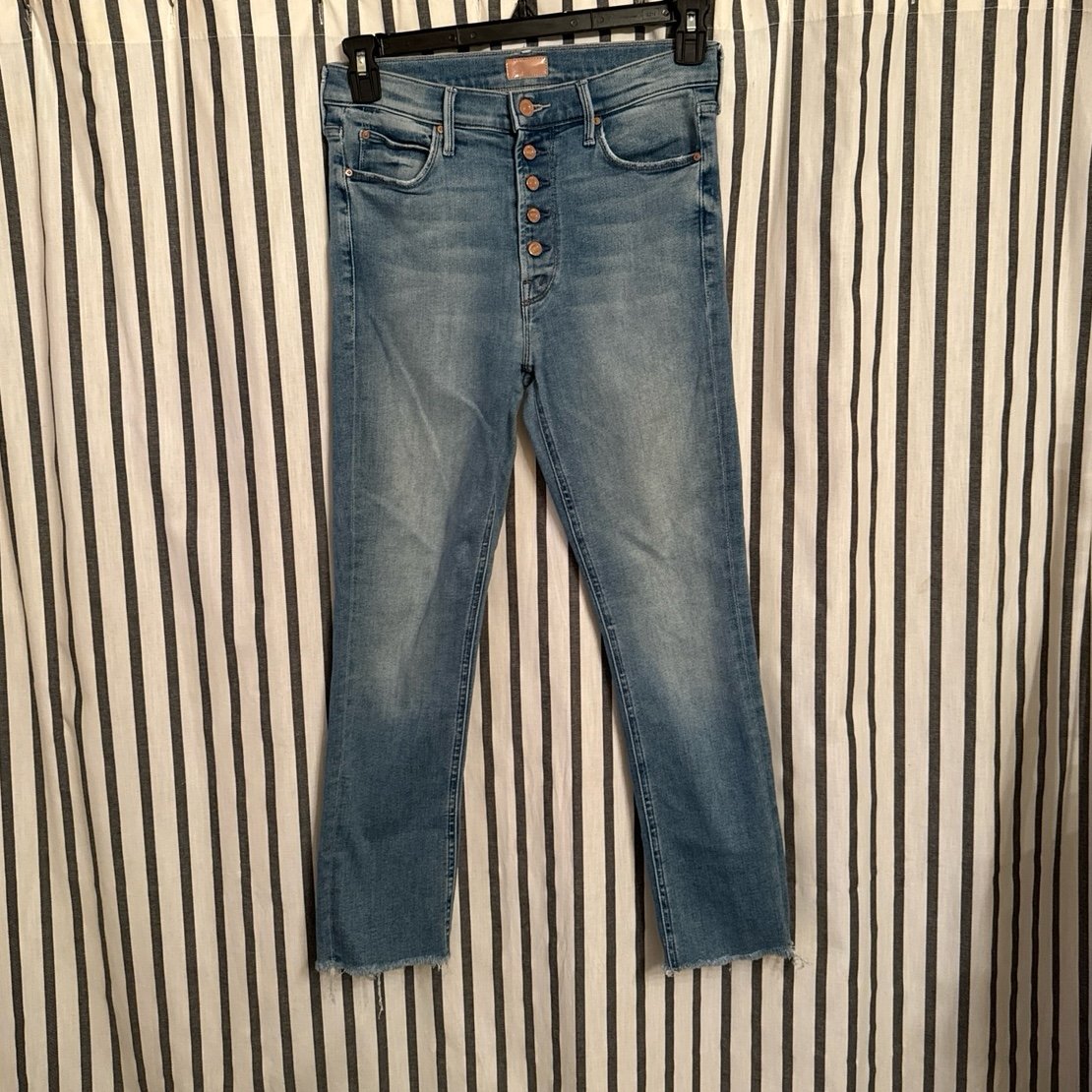 Mother Jeans The Pixie Dazzler Ankle Fray