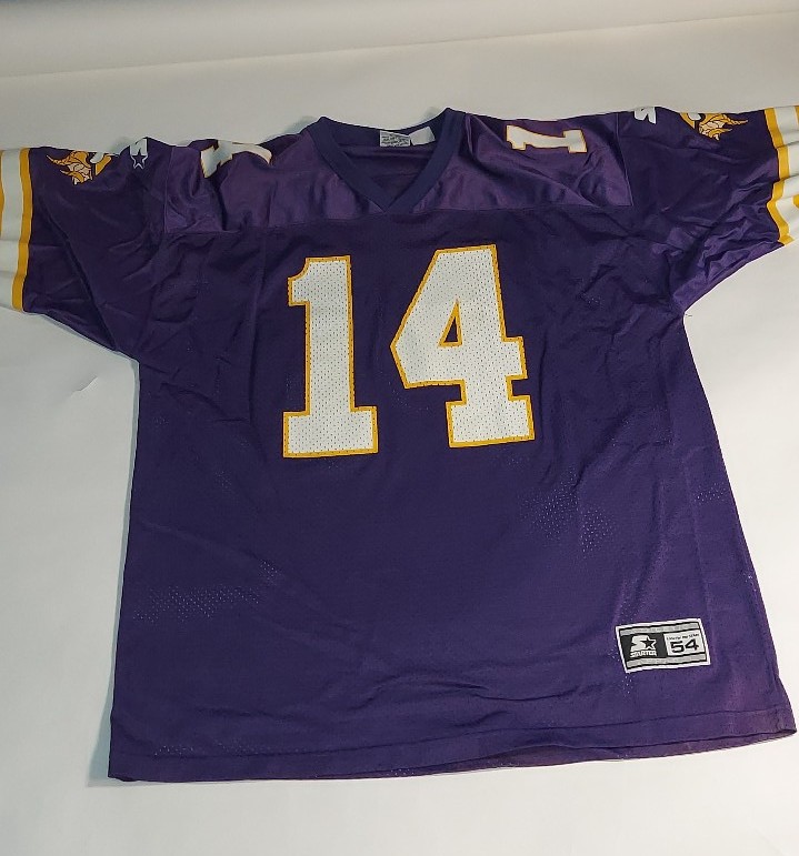 Starter NFL Purple Minnesota Vikings Jersey #14 Johnson Size 52(XL)